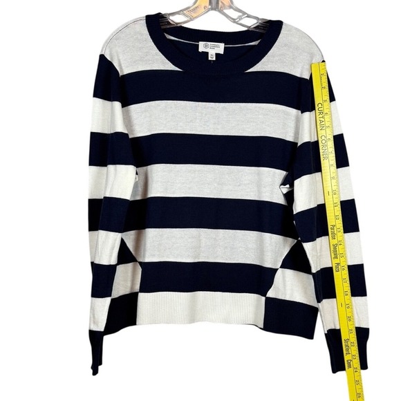 NWOT Candace Cameron Bure Lightweight Stripes Sweater, Navy and White, Size XL - Picture 4 of 8